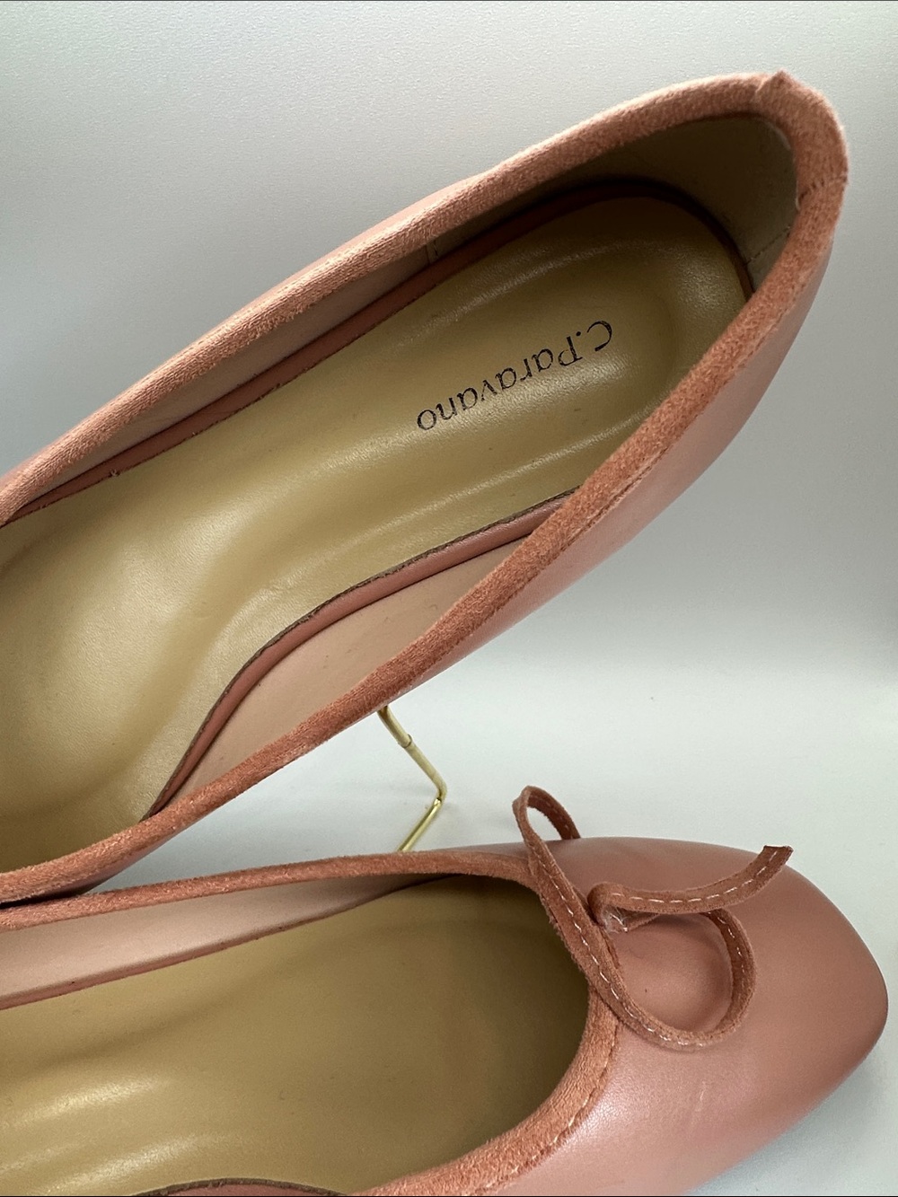 Women's Pink Ballet Flat with Bow Accent